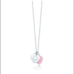 Double mini heart tag pendant